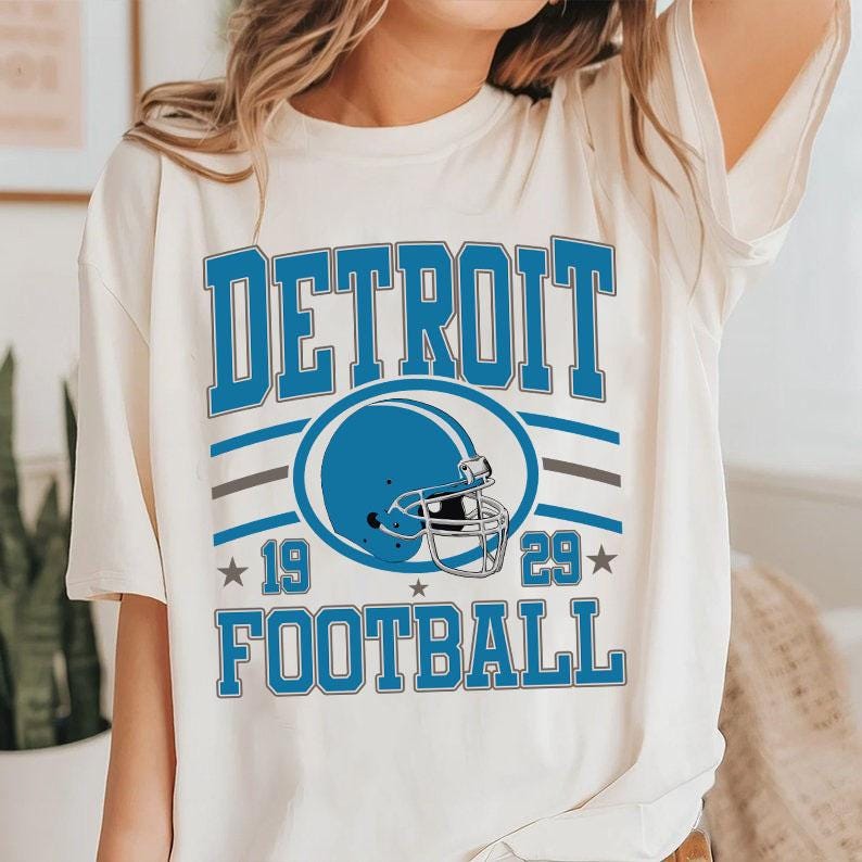 Retro Detroit Football Shirt, Vintage Detroit Football Shirt,Detroit Michigan Football Shirt, Sun Day Football,Detroit Football Women Shirt