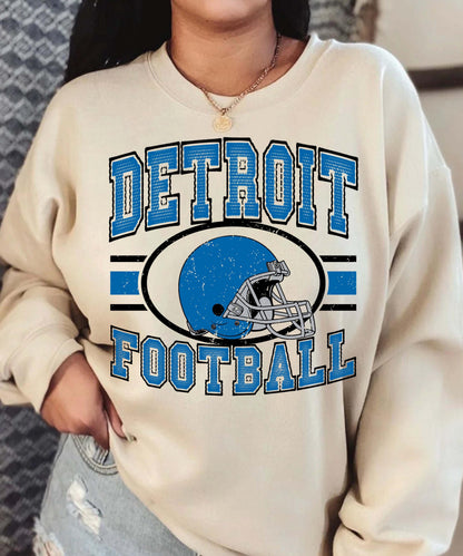 Detroit Football Shirt, Vintage Style Detroit Football shirt, Sunday Football, Detroit Football Sweatshirt, Game Day Football Shirt