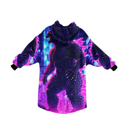 Kids Blanket Hoodie Godzilla Gojira Kaiju Blankets Art Neon