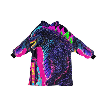Kids Blanket Hoodie Godzilla Gojira Kaiju Blankets Art Comics Retro Neon Cartoon Monster