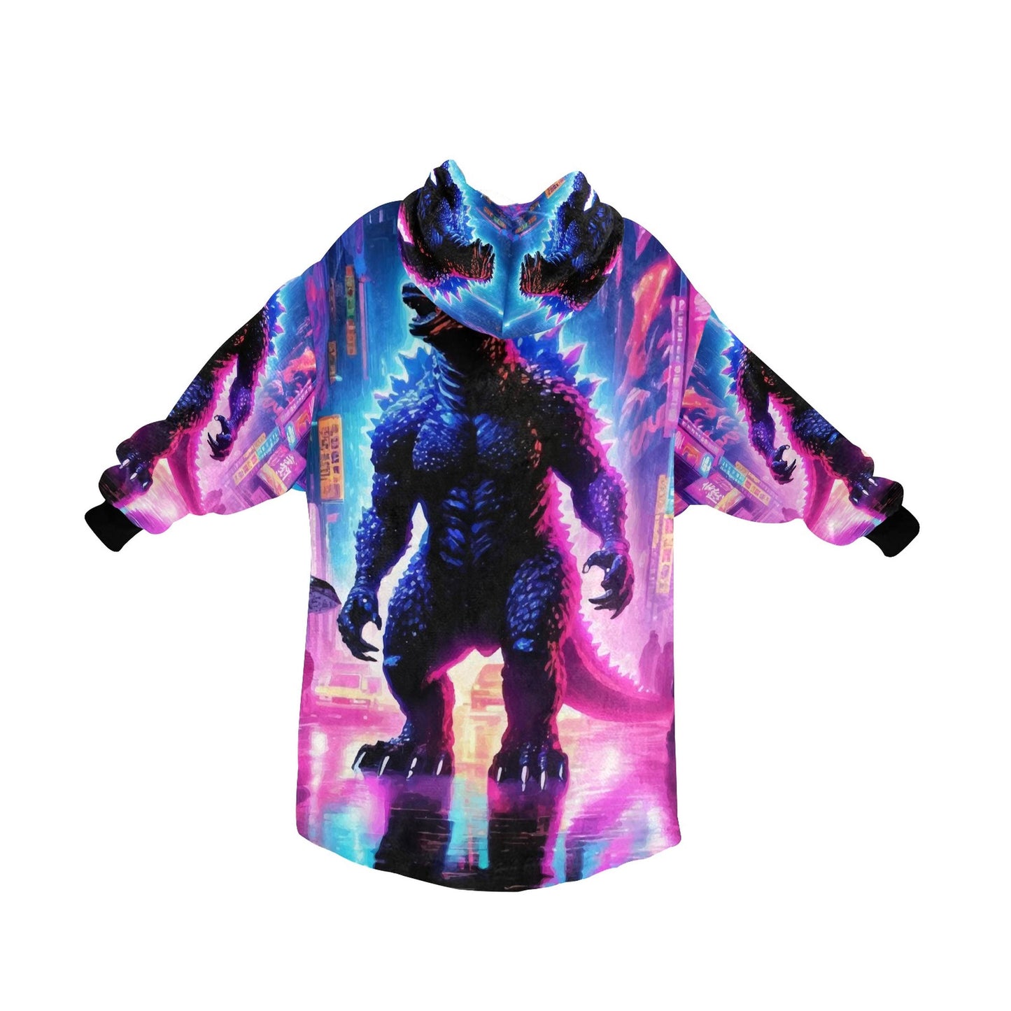 Kids Blanket Hoodie Godzilla Gojira Kaiju Blankets Art Comics Retro Neon Cartoon Monster Godzillas