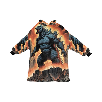 Blanket Hoodie Godzilla Gojira Kaiju Blankets Comics Retro Neon Cartoon Godzillas