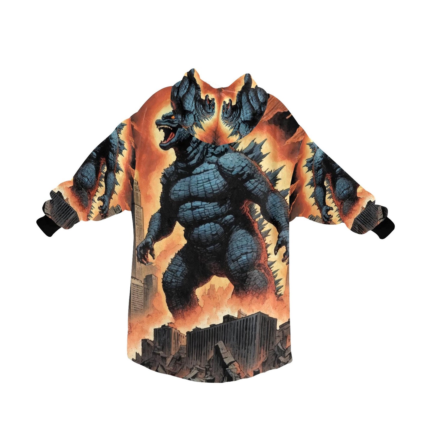 Blanket Hoodie Godzilla Gojira Kaiju Blankets Comics Retro Neon Cartoon Godzillas