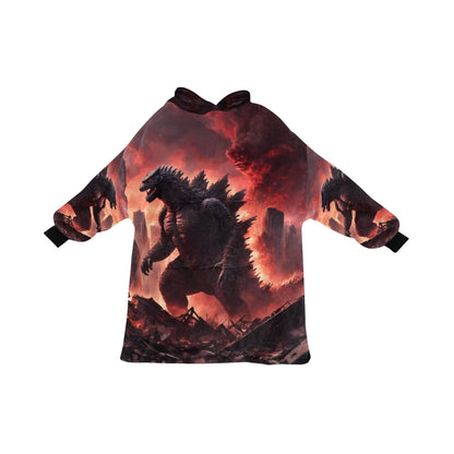 Hoodie Blanket Godzilla Gojira Kaiju Blankets Comics Retro Cartoon Godzillas