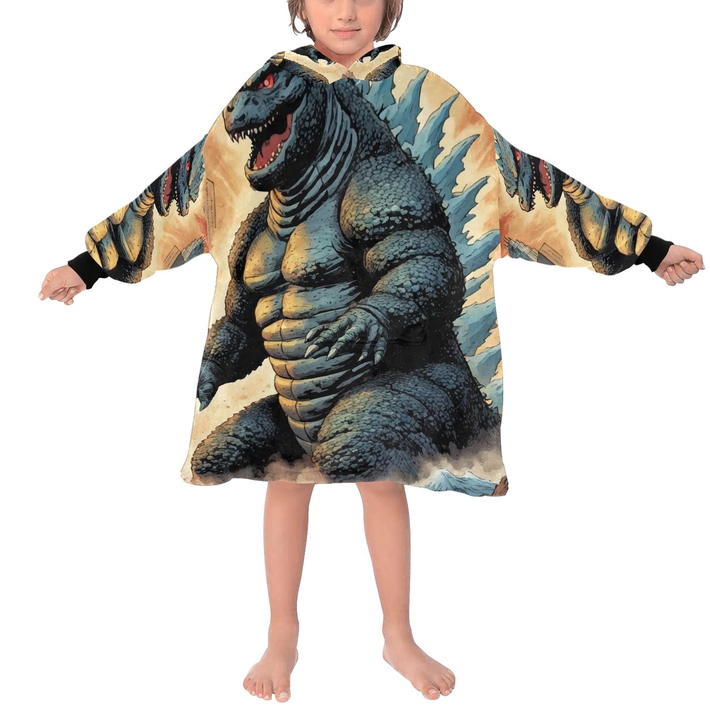 Hoodie Blanket Godzilla Gojira Kaiju Comics Retro Cartoon Godzillas