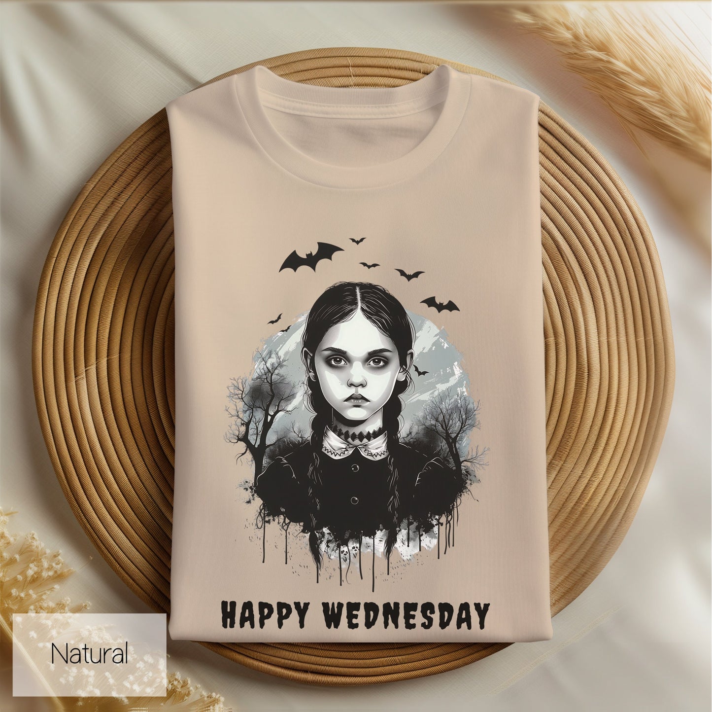 Happy Wednesday Goth T-Shirt: Spooky Season Graphic Tee
