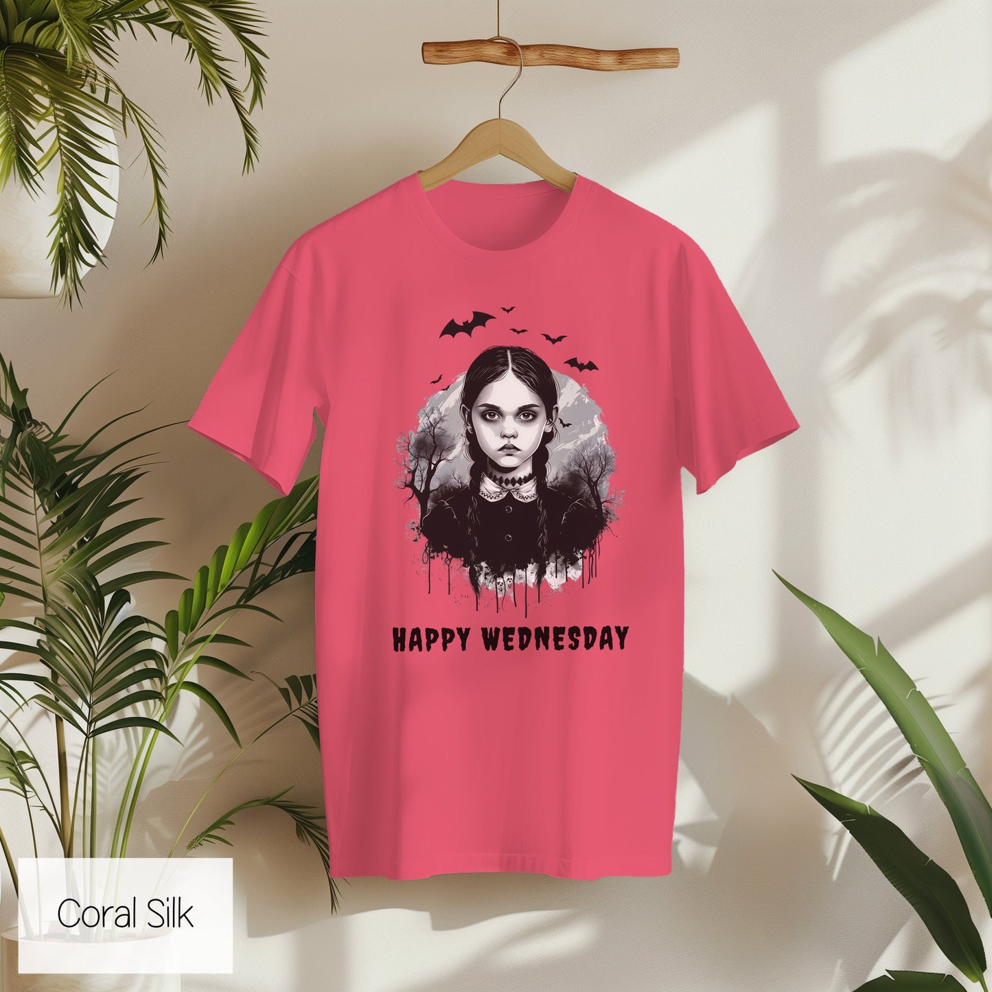 Happy Wednesday Goth T-Shirt: Spooky Season Graphic Tee