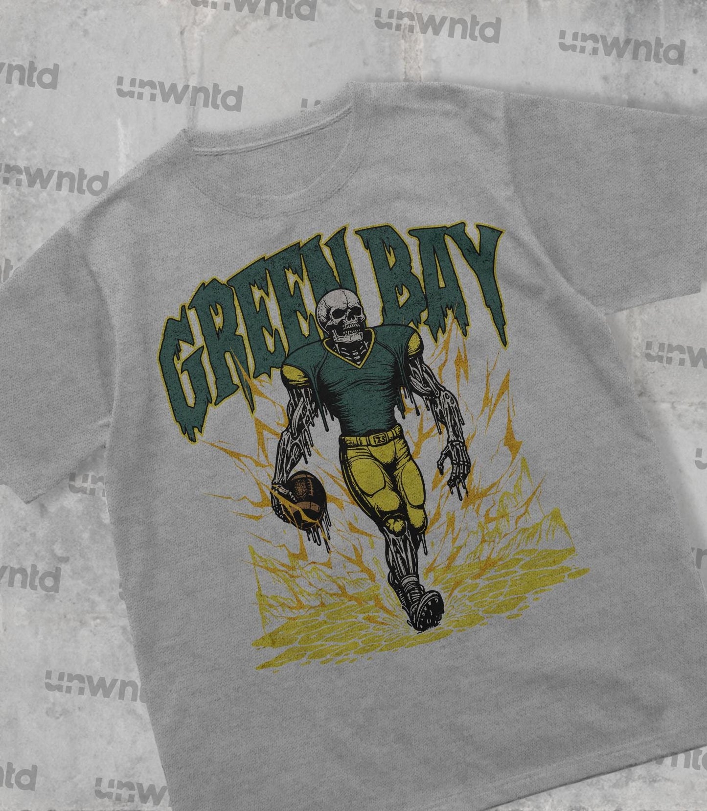 Green Bay Football Shirt - Graphic Tees - Skeleton Shirt - Merch Tee - Gift Shirt - Bootleg Shirt - Vintage - Skeleton Football Shirt