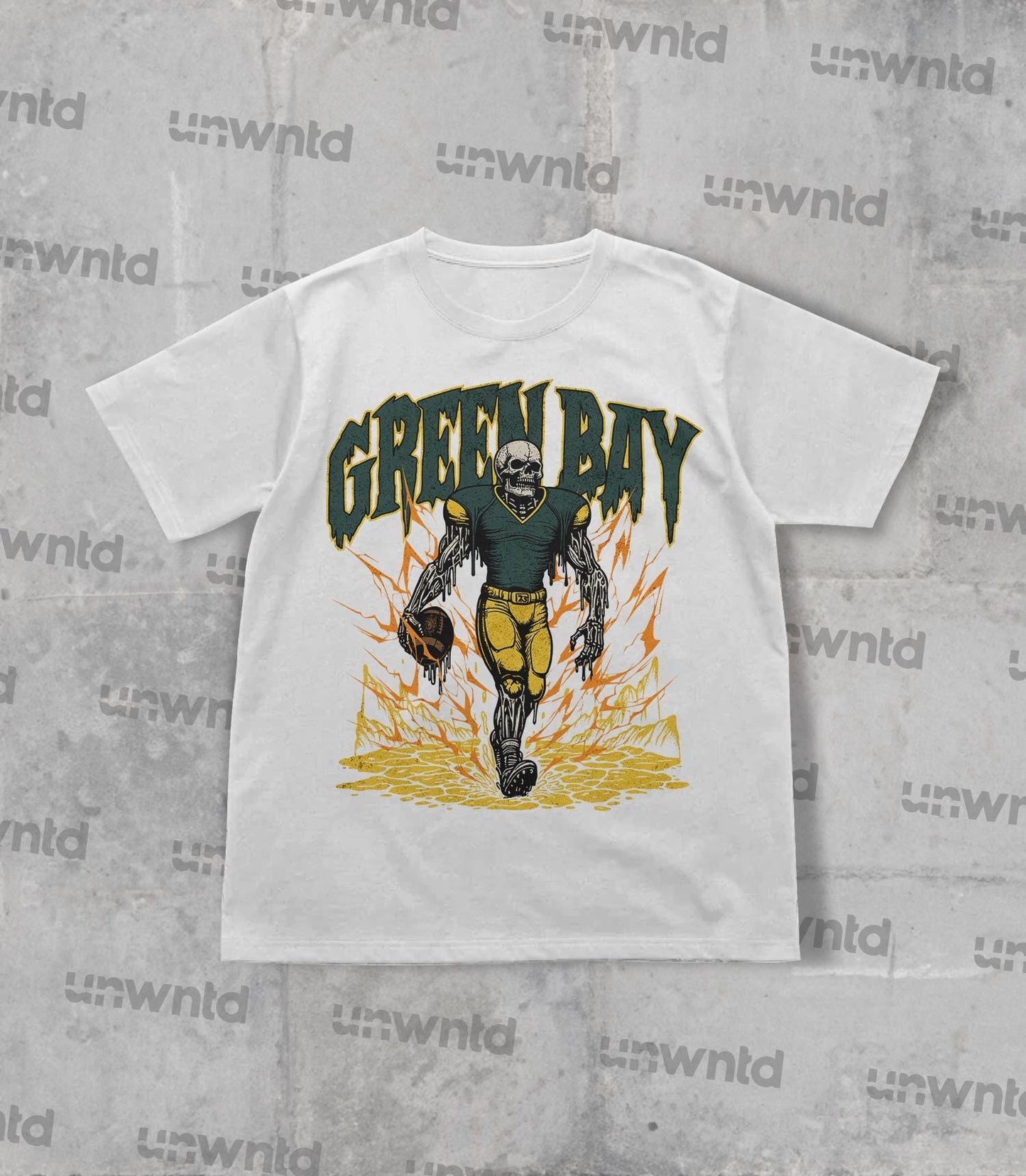 Green Bay Football Shirt - Graphic Tees - Skeleton Shirt - Merch Tee - Gift Shirt - Bootleg Shirt - Vintage - Skeleton Football Shirt