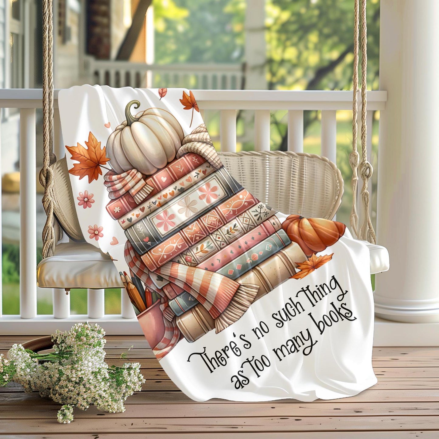Book lovers fall blanket autumn blanket for book lovers fall throw blanket for bookworms blanket for reading cozy reading blanket for fall