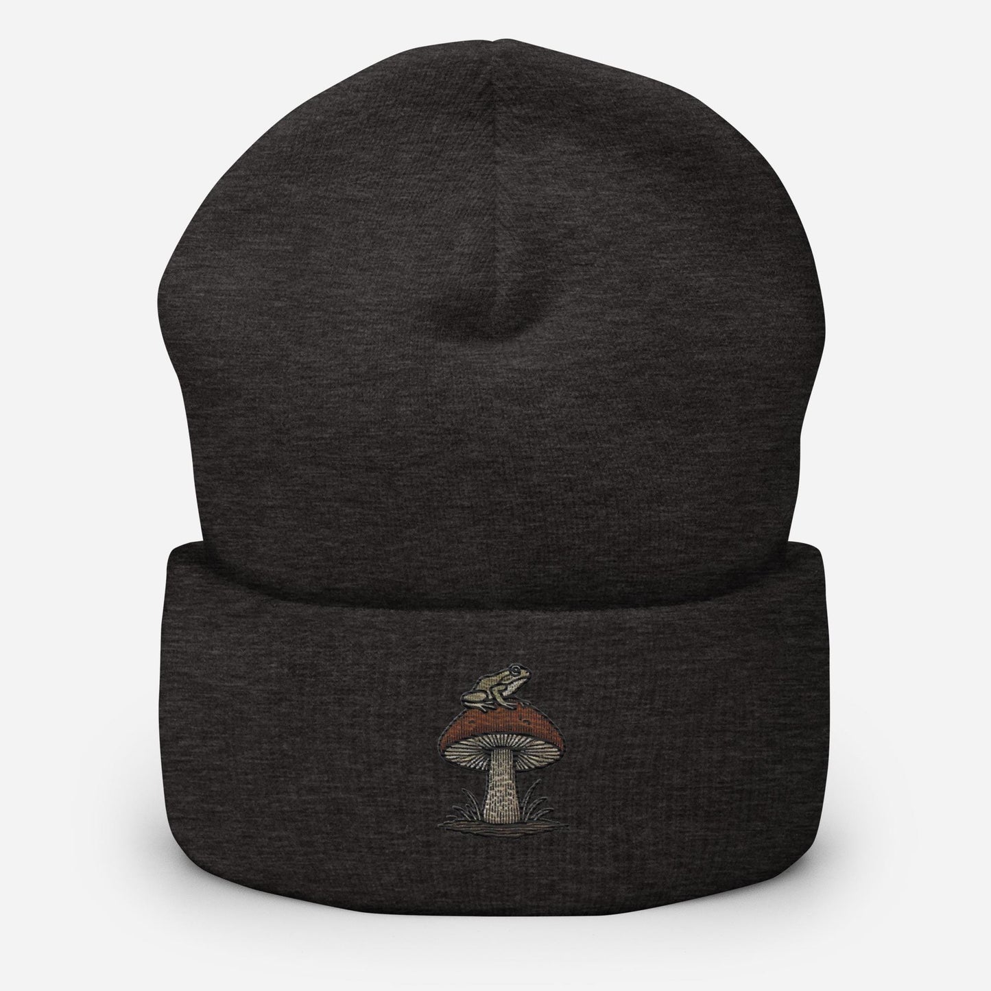 Embroidered Top Hopper Mushroom Society Frog Beanie - Cozy, Stylish, and Unique Headwear Great Gift