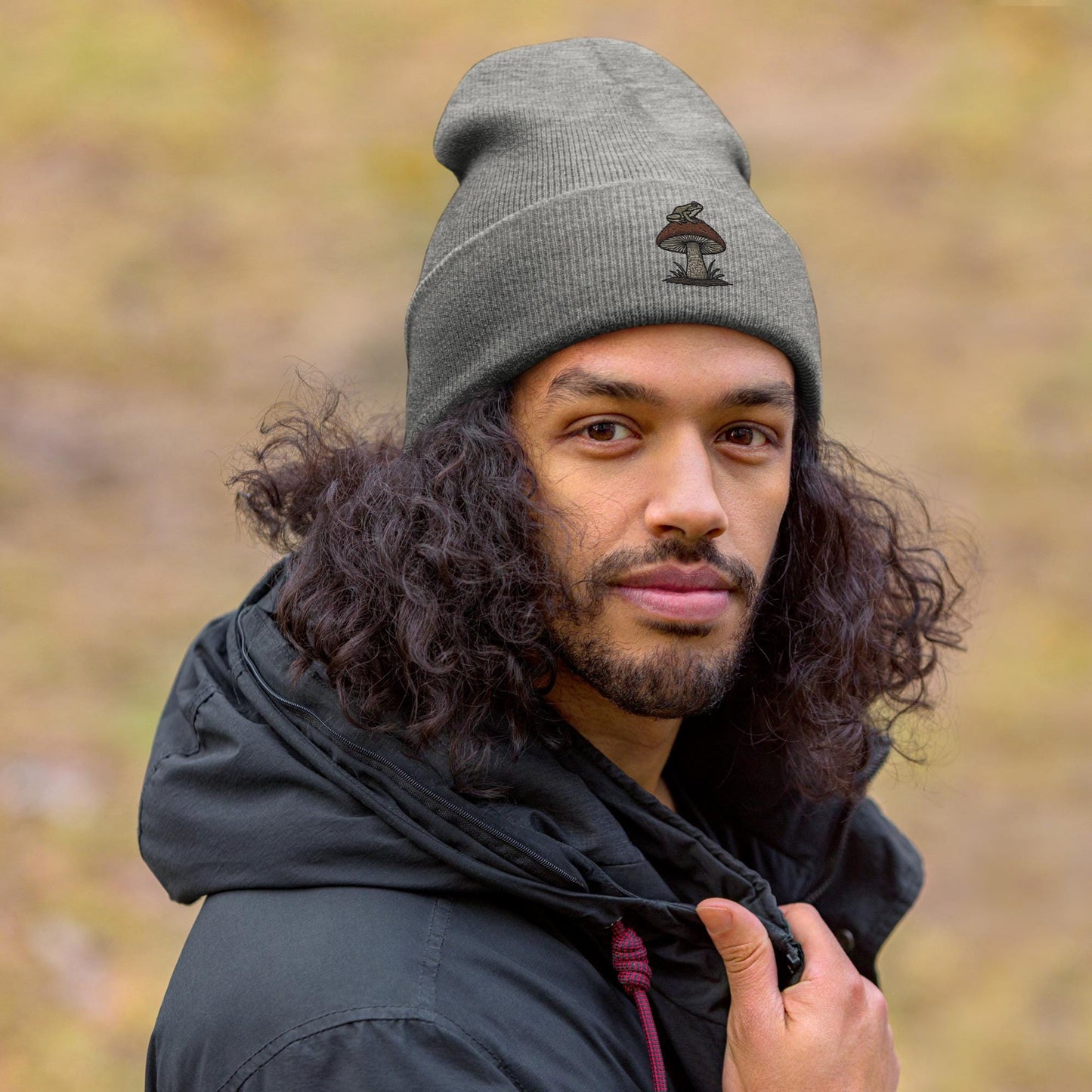 Embroidered Top Hopper Mushroom Society Frog Beanie - Cozy, Stylish, and Unique Headwear Great Gift