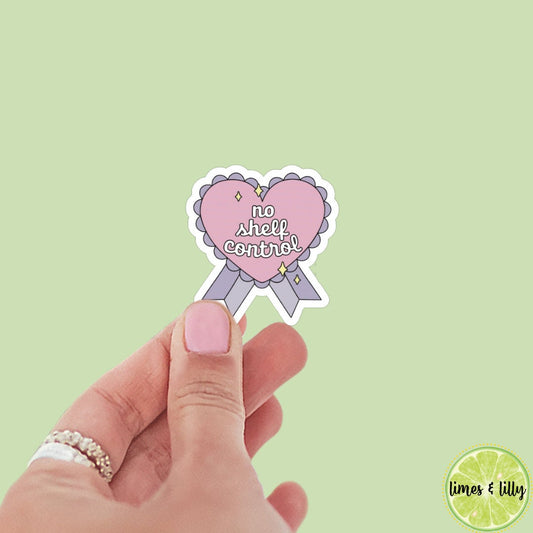 No Shelf Control Ribbon Winner First Place Sticker | Kindle Sticker | Bookish Stickers | Bookish Sticker | Mood Reader