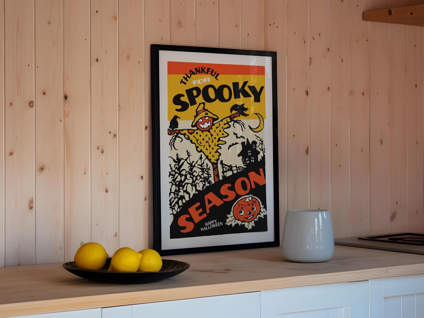 Spooky Halloween Print Retro Halloween Art Poster Kitchen Wall Art Halloween Home Decor Digital Print Printable Art Halloween Party Gift