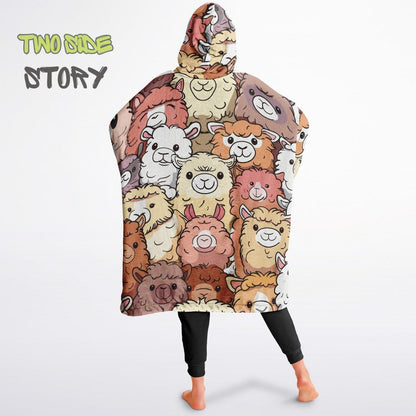 Unisex Reversible Mama Lama Fun Print Adult Snug Hoodie,Reversible Oversized Hoodie Blanket,Lounge Wear,Unique Gift,Christmas Gift,Mama Gift