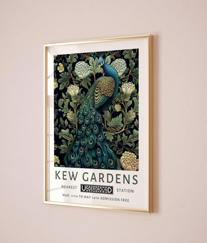 Kew Gardens wall art Print, William Morris Poster, Vintage Poster, Vintage Country Floral, Kew Gardens Poster, London Print, Gift Idea