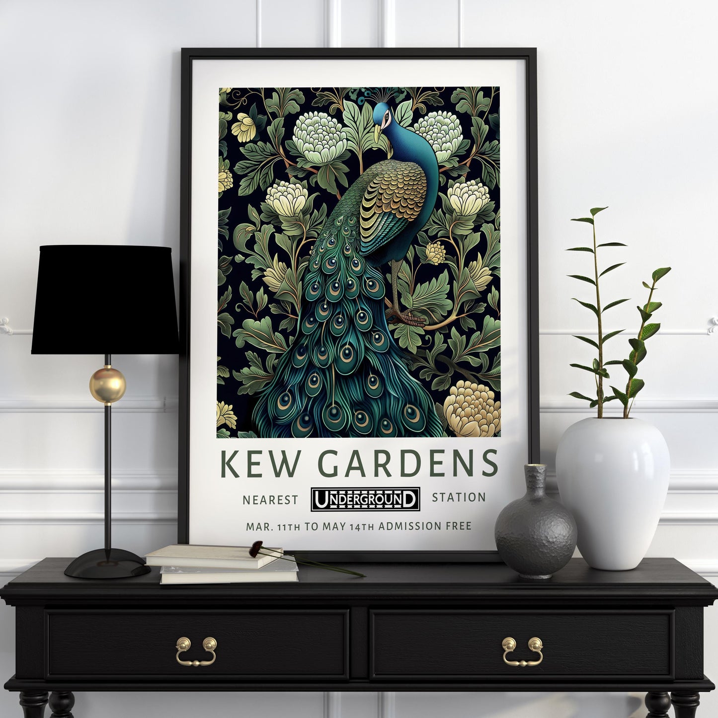 Kew Gardens wall art Print, William Morris Poster, Vintage Poster, Vintage Country Floral, Kew Gardens Poster, London Print, Gift Idea
