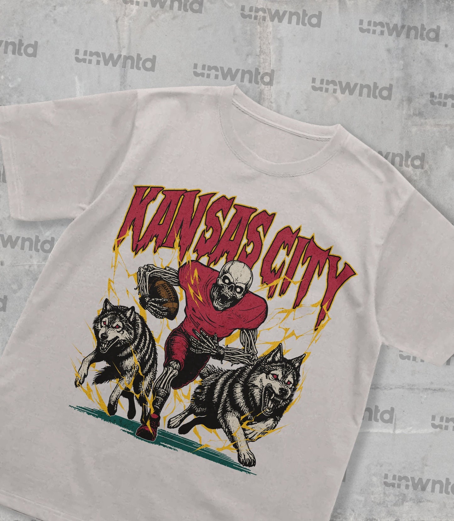 Kansas City Football Shirt - Graphic Tees - Skeleton Shirt - Merch Tee - Gift Shirt - Bootleg Shirt - Vintage - Skeleton Football Shirt