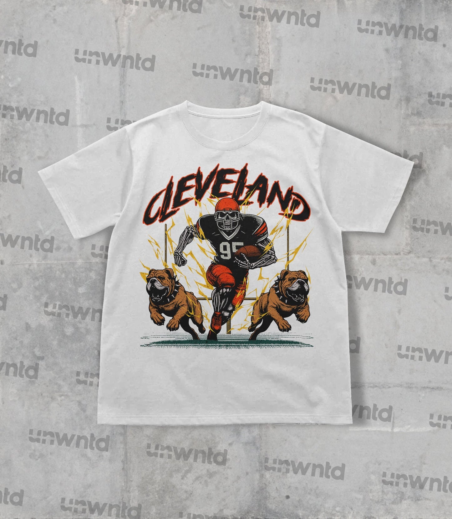 Cleveland Football Shirt - Graphic Tees - Skeleton Shirt - Merch Tee - Gift Shirt - Bootleg Shirt - Vintage - Skeleton Football Shirt