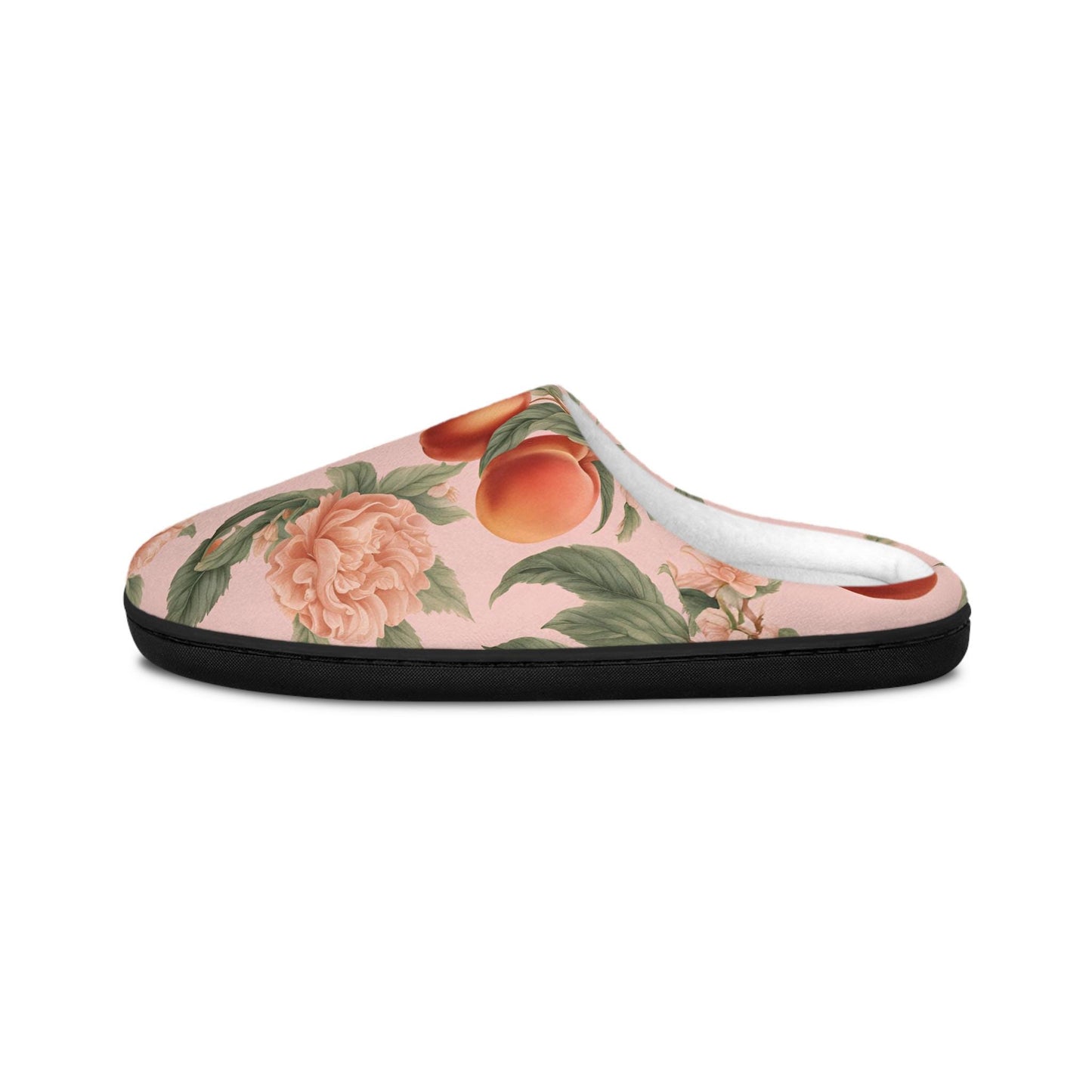 Women'sSlippers Peach Fruit Slippers Women's Houseshoes Slippers Fruit Slippers Peachflowers Indoorslipper Rubbersoles Peach Lovers Gift