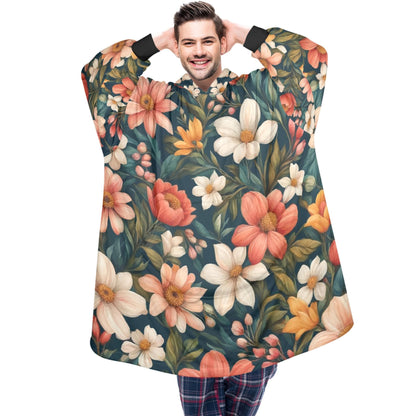 Floral Blanket Hoodie Personalized Fleece Loungewear