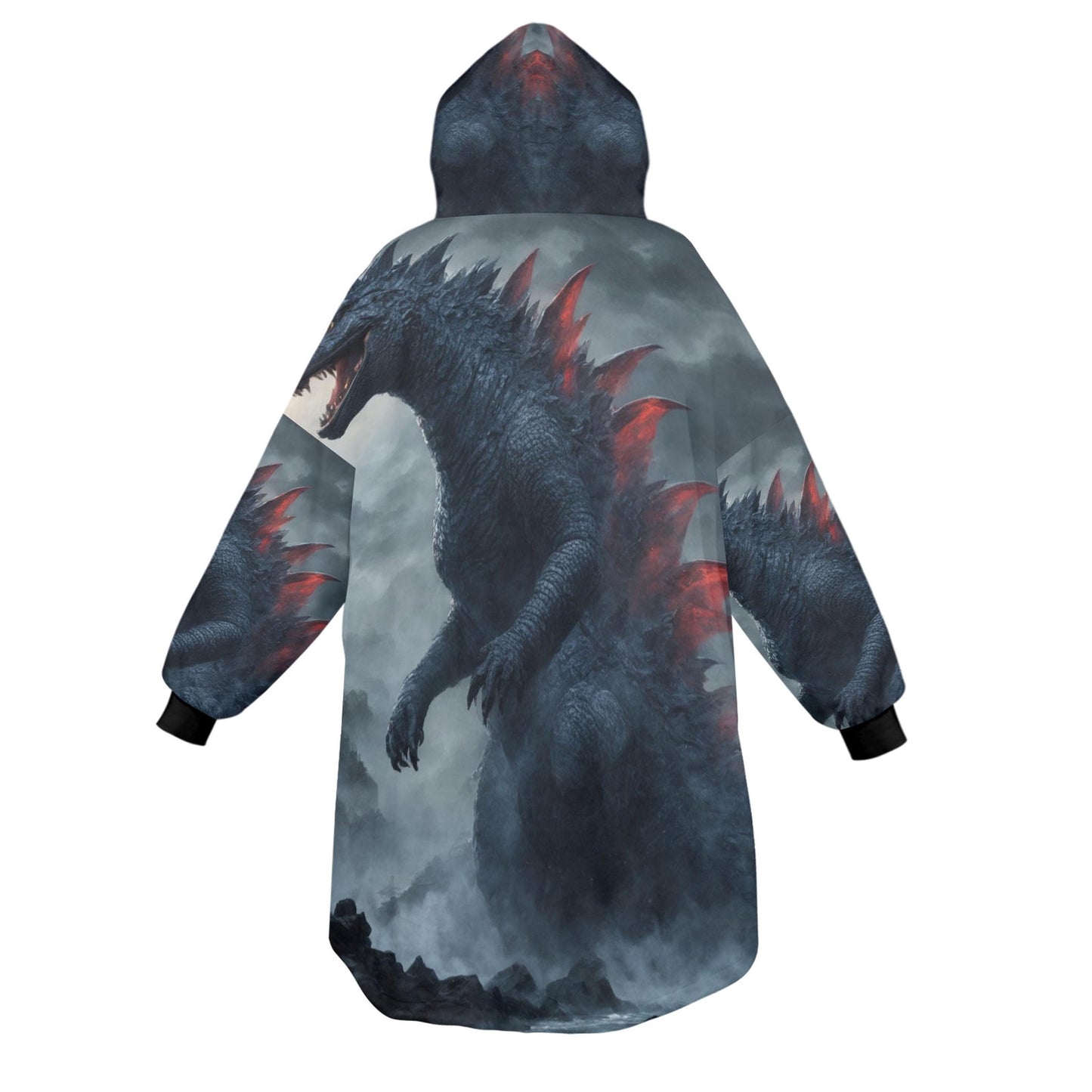 Godzilla Blanket Hoodie Kaiju Comics Art Personalized Fleece Blanket