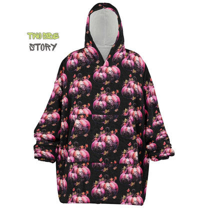 Unisex Halloween Pumpkins Print Snug Hoodie,Printed Hooded Blanket,Blanket Sleeves,Lounge Wear,Unique,Novelty Gifts, birthday Christmas Gift