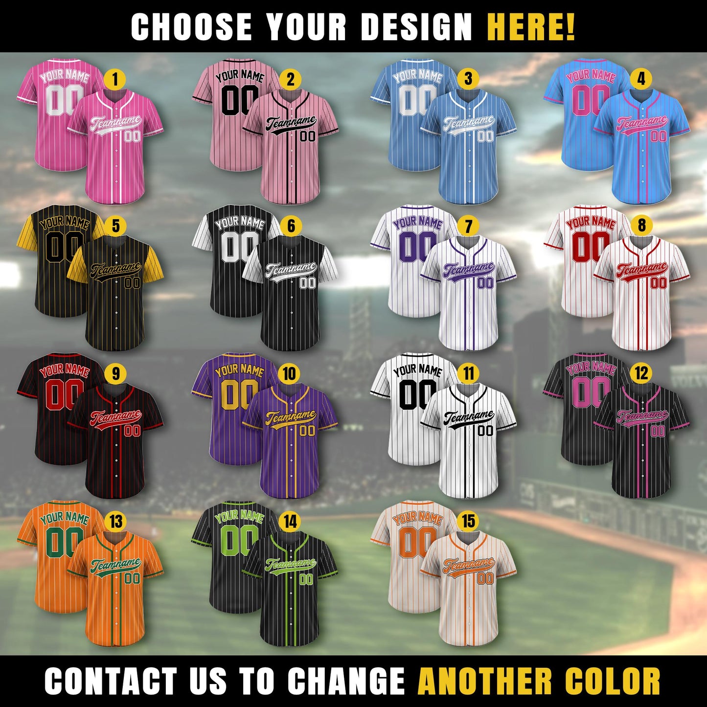 Custom Team Name Number Baseball Jersey Pinstripe, Custom Baseball Jersey for Men Women Youth Kid, Personalized Pinstripe Jersey Black White