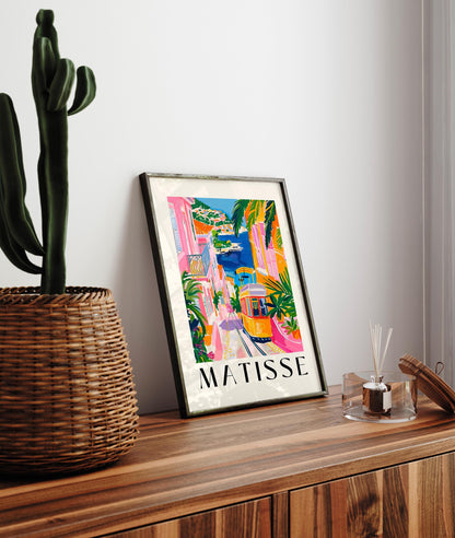 Maximalist Matisse print, Coastal decor, Preppy wall art, Y2K poster, Retro home decor, Dopamine decor