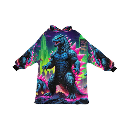 Kids Blanket Hoodie Godzilla Gojira Kaiju Blankets Art Comics Retro Neon Cartoon