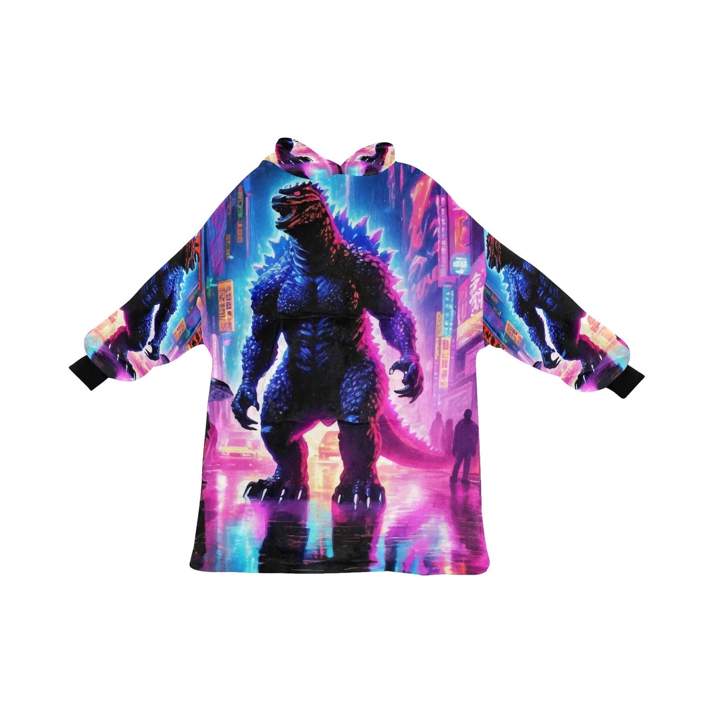 Kids Blanket Hoodie Godzilla Gojira Kaiju Blankets Art Comics Retro Neon Cartoon Monster Godzillas