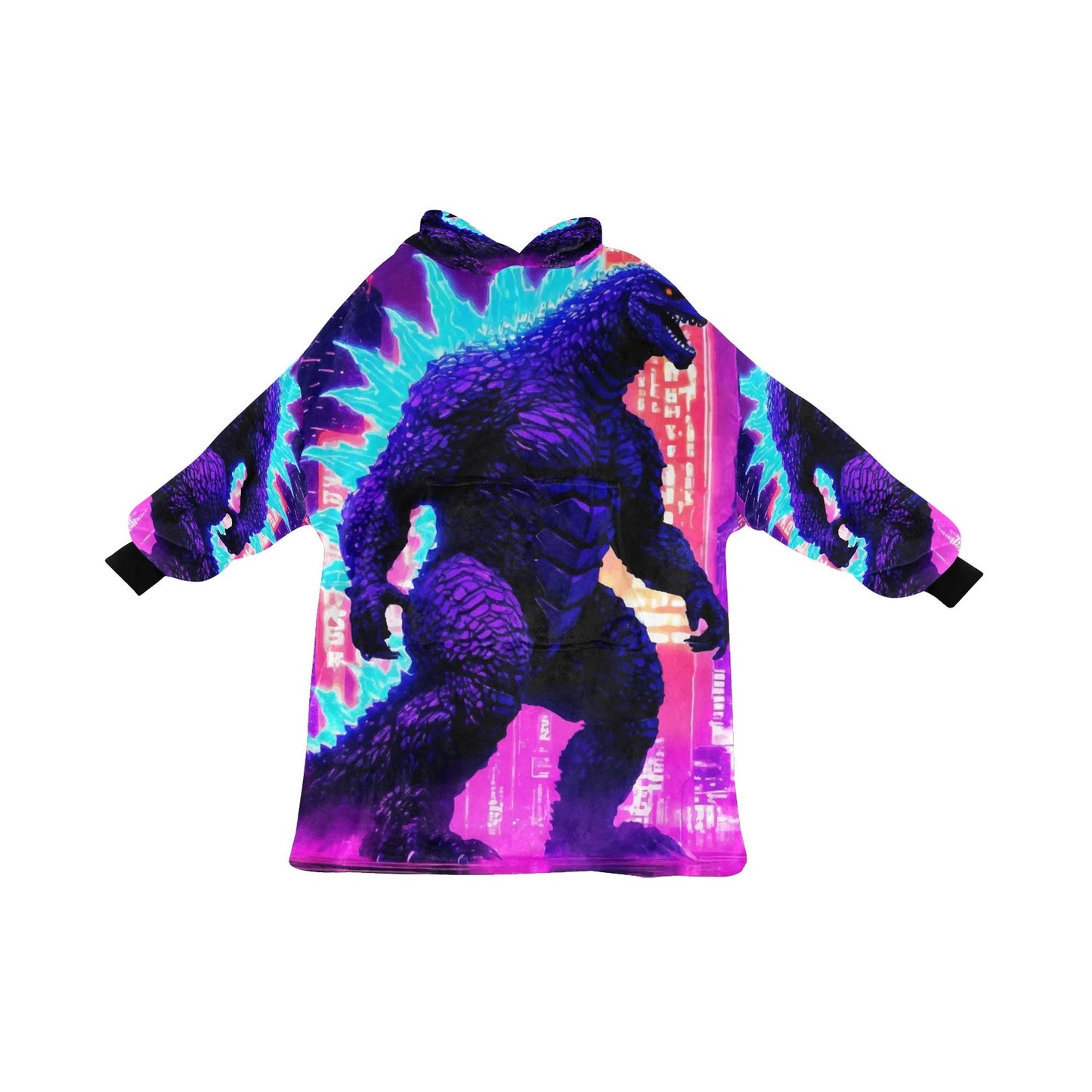 Kids Blanket Hoodie Godzilla Gojira Kaiju Blankets Comics Retro Neon Cartoon Godzillas