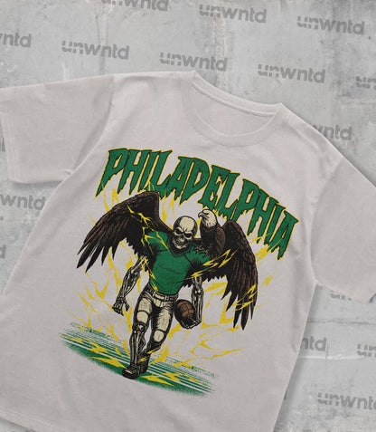 Philadelphia Football Shirt - Graphic Tees - Skeleton Shirt - Merch Tee - Gift Shirt - Bootleg Shirt - Vintage - Skeleton Football Shirt