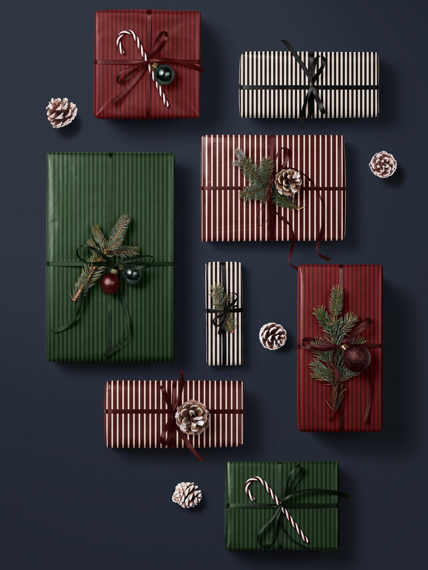 Stripe Wrapping Paper Birthday Gift Wrap Anniversary Wrapping Paper Elegant Gift Wrap Wedding Gift Wrap Special Occasion Gift Wrap Black