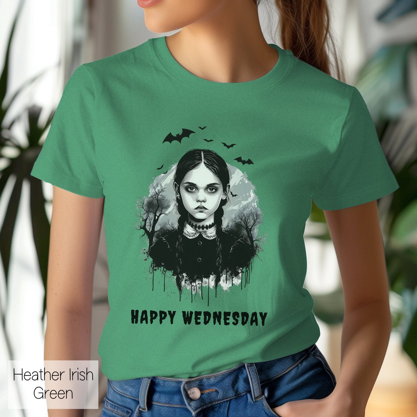 Happy Wednesday Goth T-Shirt: Spooky Season Graphic Tee