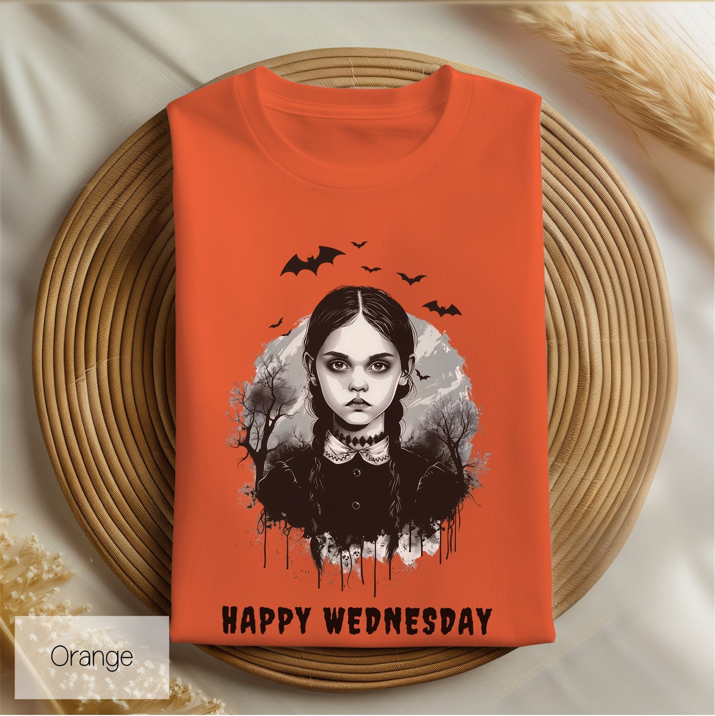 Happy Wednesday Goth T-Shirt: Spooky Season Graphic Tee