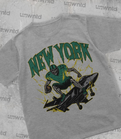 New York Football Shirt - Graphic Tees - Skeleton Shirt - Merch Tee - Gift Shirt - Bootleg Shirt - Vintage - Skeleton Football Shirt