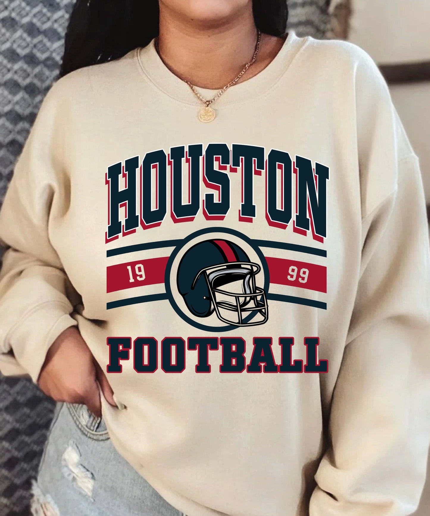 Houston Texas Football, Vintage Shirt, Houston Retro Style, Unisex Football, Game Day, Trending Sports Fan Gift, Sunday Shirt.