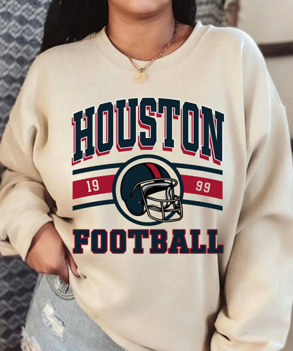 Houston Texas Football, Vintage Shirt, Houston Retro Style, Unisex Football, Game Day, Trending Sports Fan Gift, Sunday Shirt.
