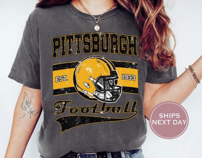 Retro Pittsburgh Football Shirt, Vintage Pittsburgh Football Shirt, Pittsburgh Football Shirt, Trendy Pittsburgh Football Shirt, Game Shirt