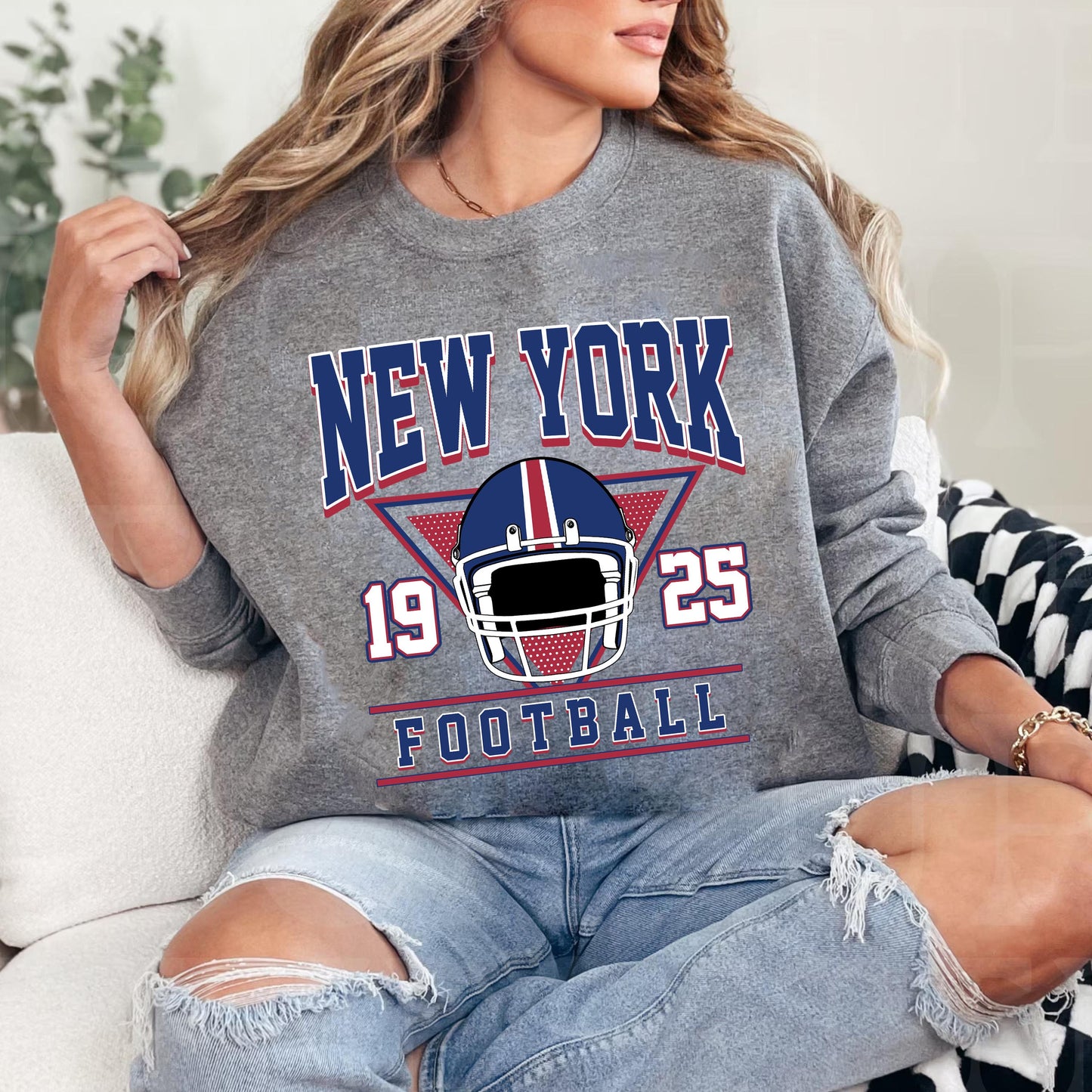 New York Football Sweatshirt, Trendy New York Football Shirts, New York Football Sweater, New York Game Day, New York Football Crewneck.