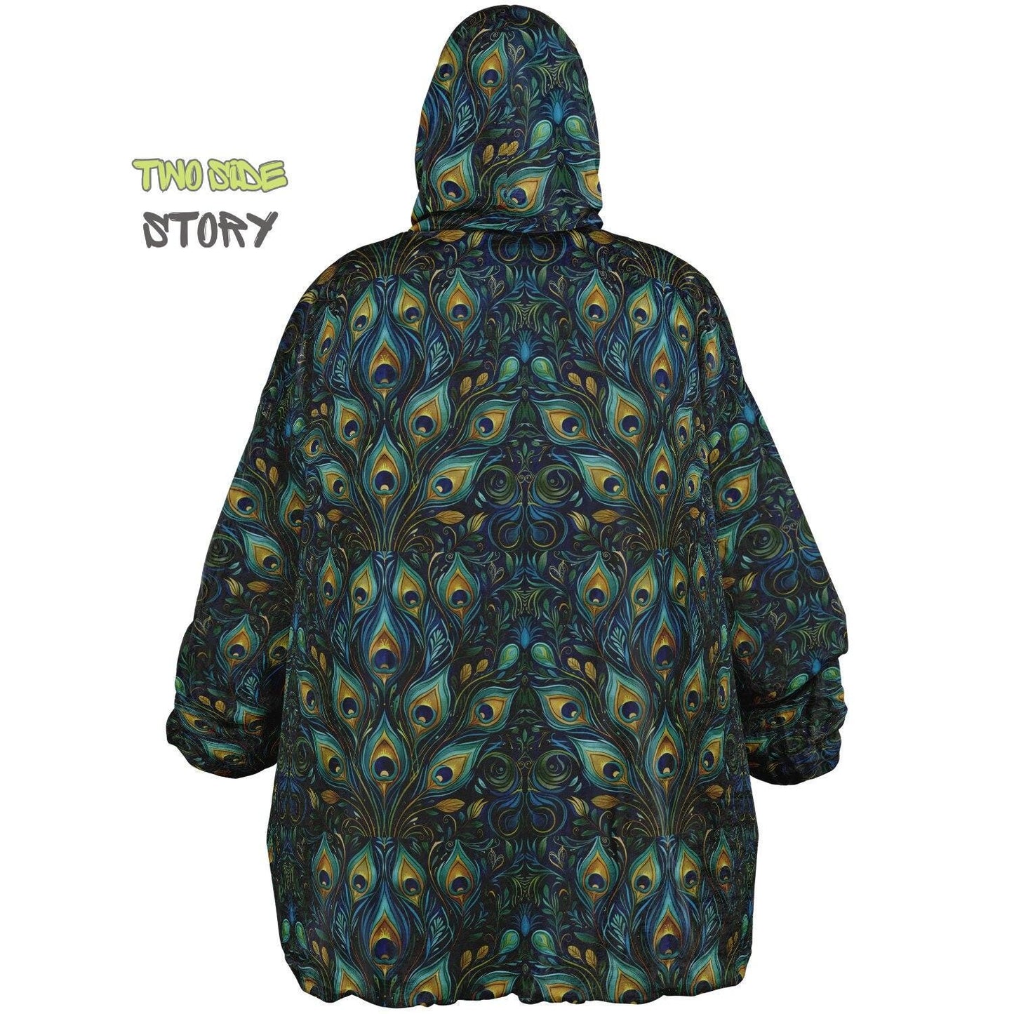 Psychedelic Trippy Print Reversible Snug Hoodie,Hooded Pullover Blanket Sleeves,Lounge Wear, Novelty Birthday Christmas Gifts for Him Her
