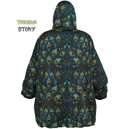 Psychedelic Trippy Print Reversible Snug Hoodie,Hooded Pullover Blanket Sleeves,Lounge Wear, Novelty Birthday Christmas Gifts for Him Her