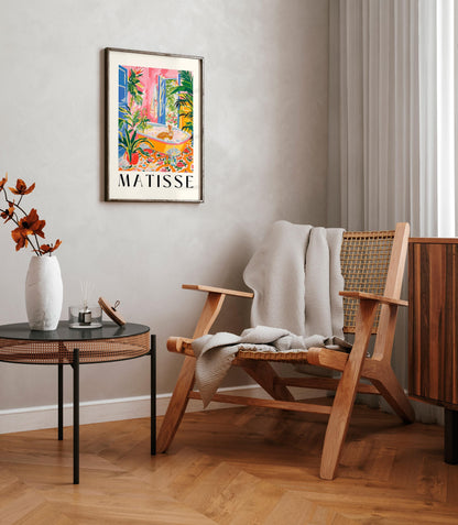 Rabbit in Bathtub Art Print: Matisse Bathroom Wall Decor