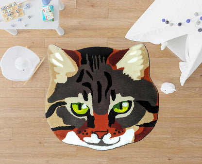 sleepy cat rug,nap cat rug, custom pet  rug, cat gift rug, personalized animals rug, kids room rug, Black cat,brown cat,brown tabby cat rug