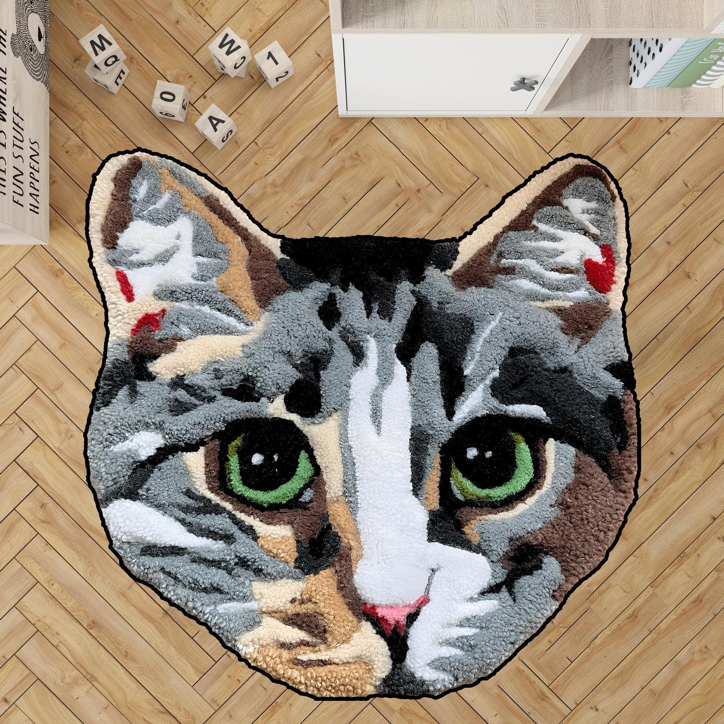 sleepy cat rug,nap cat rug, custom pet  rug, cat gift rug, personalized animals rug, kids room rug, Black cat,brown cat,brown tabby cat rug