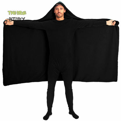 Micro-fleece Psychedelic Printed Jacket Hooded Cloak, Psychedelic Clothes, Festival Rave Party Wear, Festival Cape, Hooded Wearable Blanket