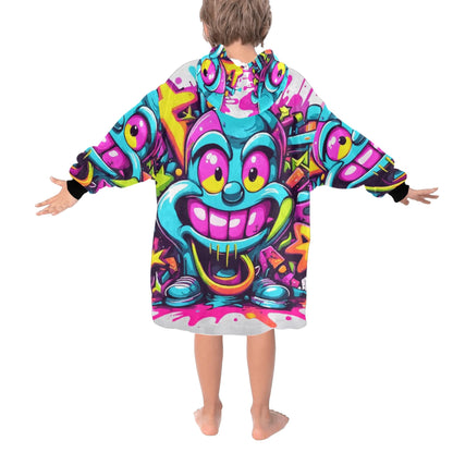 Kids Blanket Hoodie Cartoon Comics Art