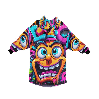 Kids Blanket Hoodie Cartoon Comics Art Graffiti