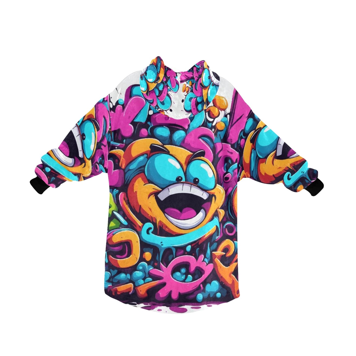 Kids Blanket Hoodie Cartoon Comics Art Graffiti Emoji